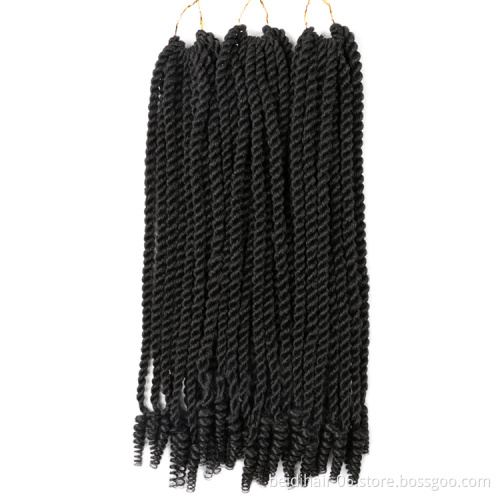 14 18 inch Curly Tips Hand Twisted Kinky Twist Soft Senegal Braids with Coily Ends
